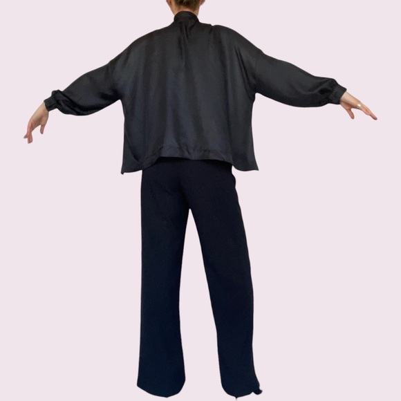 Zara silk boxy bow blouse size M - Picture 3 of 9